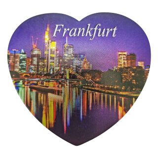 Fotomagnet Foto Magnet Glitzer Folie Frankfurt Herz