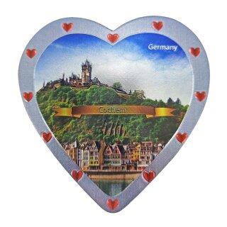 Großes Folien Fotomagnet Kühlschrankmagnet Foto Magnet Glitzer Herz - Cochem