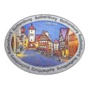 Folien Magnet Oval Fotomagnet Rothenburg ob der Tauber