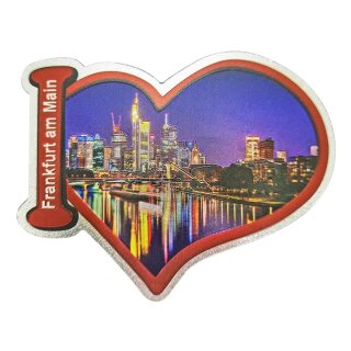 Fotomagnet Foto Magnet Glitzer Folie Frankfurt Herz