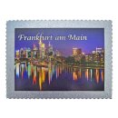 Magnet  Frankfurt Fotomagnet Folien Dick Glitzer Briefmarke