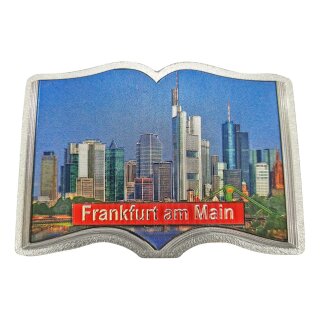 Großes Folien Fotomagnet Kühlschrankmagnet Foto Magnet Glitzer Folie - Frankfurt Buch Optik