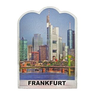 Großes Folien Fotomagnet Kühlschrankmagnet Foto Magnet Glitzer Folie - Frankfurt Buch Optik