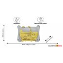 Premium Metall Magnet Massiv - Buch Silber Gold Effekt