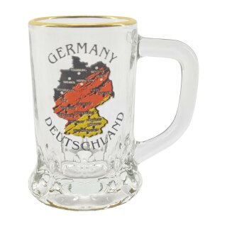 Schnaps  Krug Glas Brd Bundesländer  mit Henkel