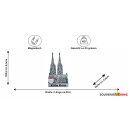 Magnet Metall Köln Dom Silber