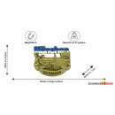München Kühlschrankmagnet Metall 3D Skyline...