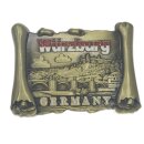 Metall Magnet Würzburg Schriftrolle Germany gold