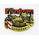 Magnet Metall  Nürnberg Burg Gold Optik