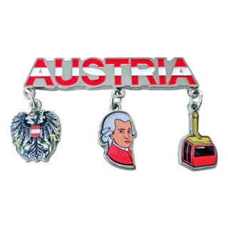 Kühlschrank Magnet Charms Austria Österreich Mozart Gondel Souvenir Deko