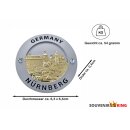 Magnet Münze Gold 63 x 63mm Nürnberg