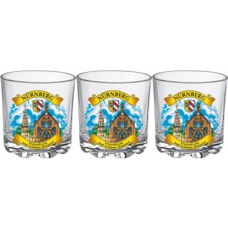 6 Set Schnaps Gläser hoch Nürnberg Germany Deutschland 50 ml Schnaps Glas #1