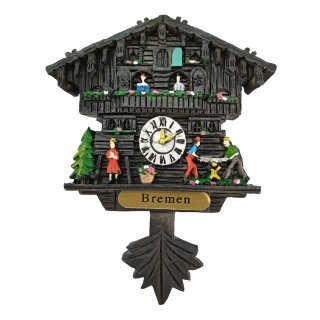 Kuckucksuhr Magnet Polyresin Kühlschrank Handmade Deutschland schwarz - Bremen