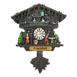 Kuckucksuhr Magnet Polyresin Kühlschrank Handmade Deutschland schwarz - Frankfurt