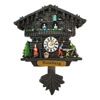 Kuckucksuhr Magnet Polyresin Kühlschrank Handmade Deutschland schwarz - Hamburg