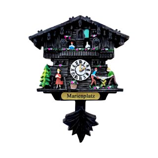 Kühlschrankmagnet Alpen Kuckucksuhr Magnet  Urlaubserinnerung Mitbringsel Deko - Marienplatz