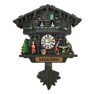 Kuckucksuhr Magnet Polyresin Kühlschrank Handmade Deutschland schwarz - München