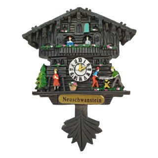 Kuckucksuhr Magnet Polyresin Kühlschrank Handmade Deutschland schwarz - Neuschwanstein