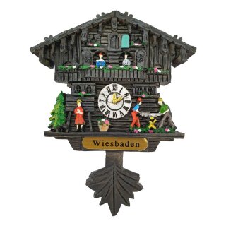 Kuckucksuhr Magnet Polyresin Kühlschrank Handmade Deutschland schwarz - Wiesbaden