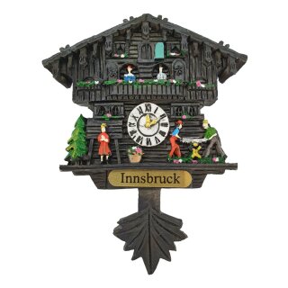 Kuckucksuhr Magnet Polyresin Kühlschrank Handmade Austria Österreich schwarz - Innsbruck