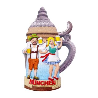 Magnet Kühlschrankmagnet Souvenir Deko Mitbringsel Germany -  München Bayern Mann Frau