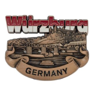Metall Magnet Würzburg bronze