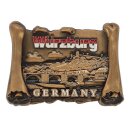 Metall Magnet Würzburg Schriftrolle Germany bronze