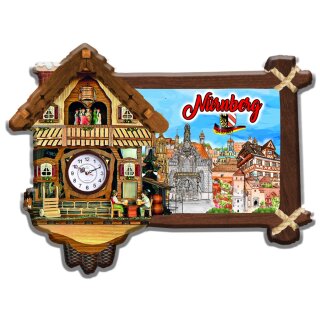 Kuckucksuhr Polyresin Magnet Kühlschrank - Made in Italy - Nürnberg