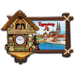 Kuckucksuhr Polyresin Magnet Kühlschrank - Made in Italy - Regensburg