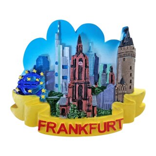 Poyresin Magnet Frankfurt Wolke blau