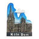Kölner Dom Magnet Darstellung mit Himmelmotiv Blau