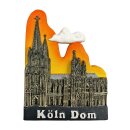 Köln Dom Orange Wolken Polyresin Magnet