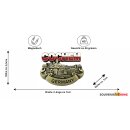 Metall Magnet Cochem Reichsburg Burg Skyline Gold Look