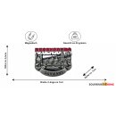 Kühlschrank Magnet Metall Silber Retro Look - Regensburg
