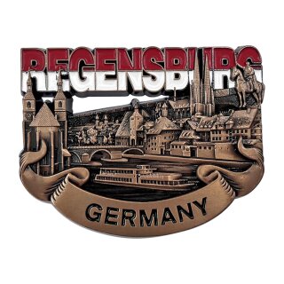 Kühlschrank Magnet Metall Bronze Retro Look - Regensburg