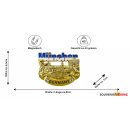 Kühlschrank Magnet Metall Gold Glänzend -...