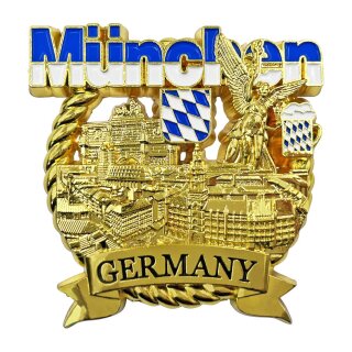 Magnet Metall Gold München Glänzend