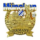München Metallmagnet Friedensengel Bayern Wappen -...