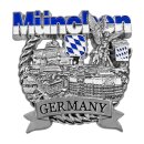 Magnet Metall Silber München Glänzend