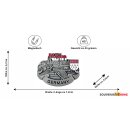 Metallmagnet Köln mit Wappen Silber