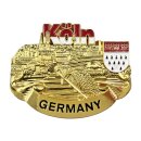 Metallmagnet Köln mit Wappen Gold glänzend