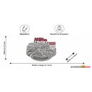 Metallmagnet Köln mit Wappen silber glänzend