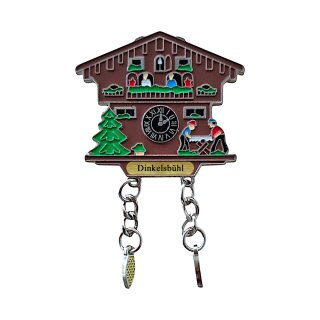 Kühlschrankmagnet Alpen Kuckucksuhr Magnet Reisemagnet Mitbringsel Metall - Dinkelsbühl