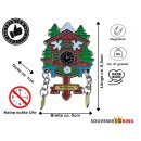 Kühlschrankmagnet Alpen Kuckucksuhr Magnet  Reisemagnet Mitbringsel Metall - Mullhouse