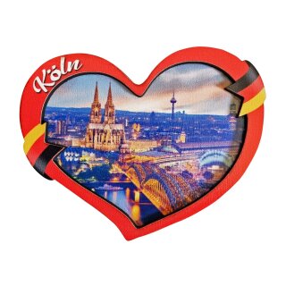 MDF Holz Magnet Fotomagnet Souvenir Herz Köln