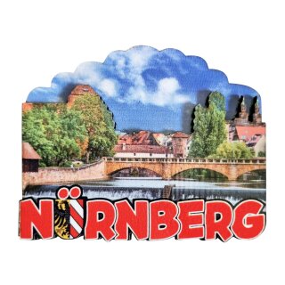 MDF Holz Magnet Fotomagnet Souvenir Pegnitz Nürnberg