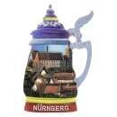 Magnet Bierkrug mit Stadtansicht Nürnberg
