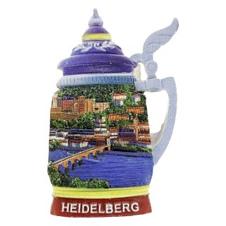 Magnet Bierkrug mit Stadtansicht
