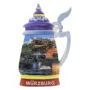Magnet Wüzburg Bierkrug mit Stadtansicht