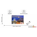 Köln Magnet mit Dom und Hohenzollernbrücke bei Nacht